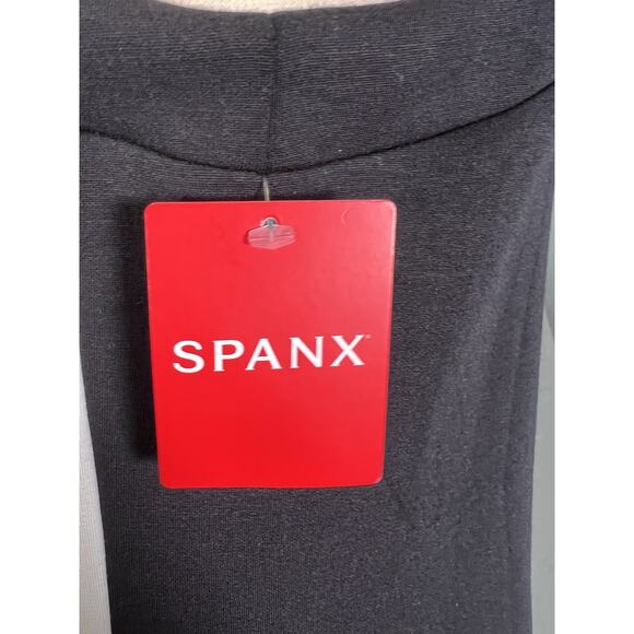 Spanx Air Essentials Medium Black Side Stripe Tank Midi Dress NWT Minimalist - Picture 9 of 13